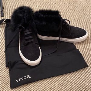 Vince suede and fur shoes 6.5